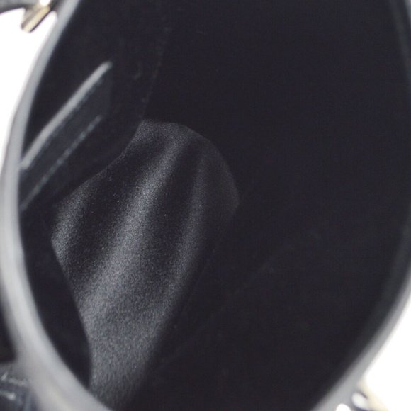 LOUIS VUITTON LITTLE BUCKET HAND BAG BLACK MONOGRAM SATIN - Picture 4 of 15